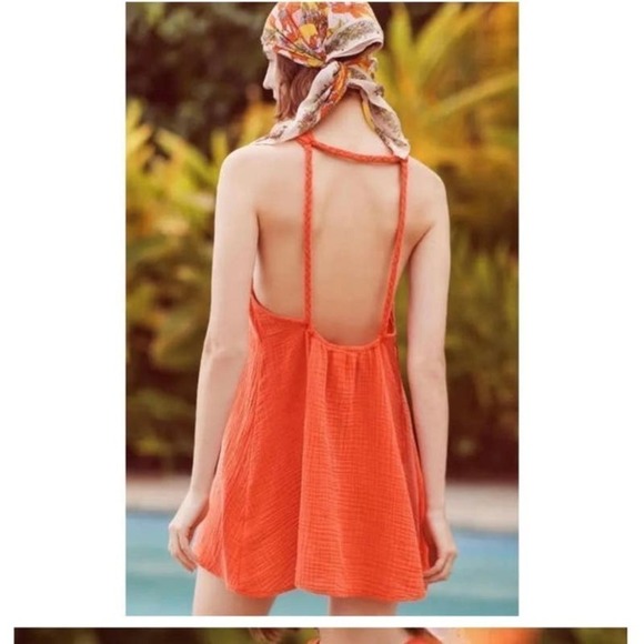 Anthropologie Braided Halter Mini Dress
Orange Beach Pool ANTHRO small - Picture 3 of 6
